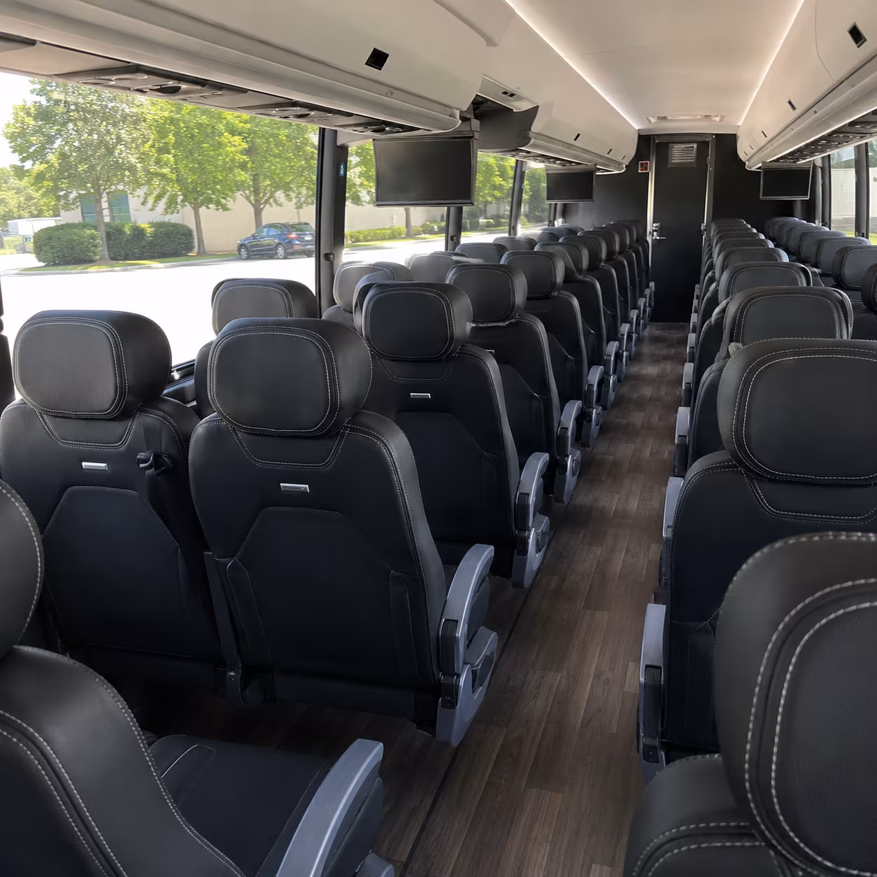 56 passenger charter bus interior