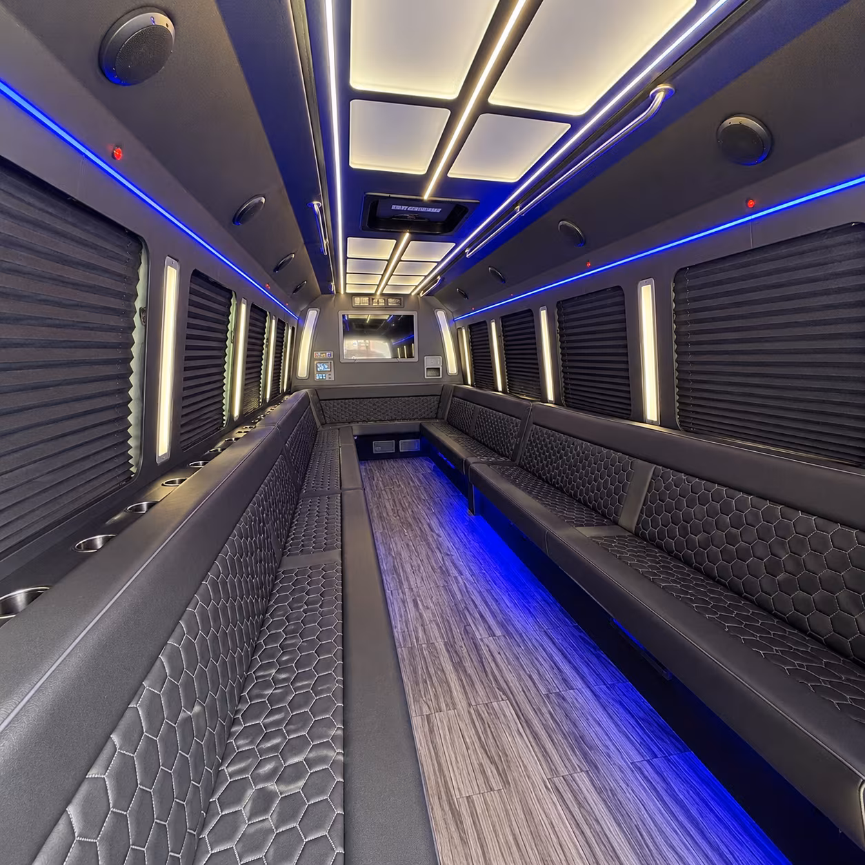 greensboro 30 passenger party bus interior