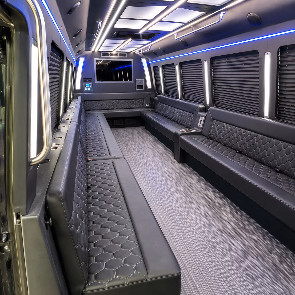 greensboro 40 passenger party bus interior